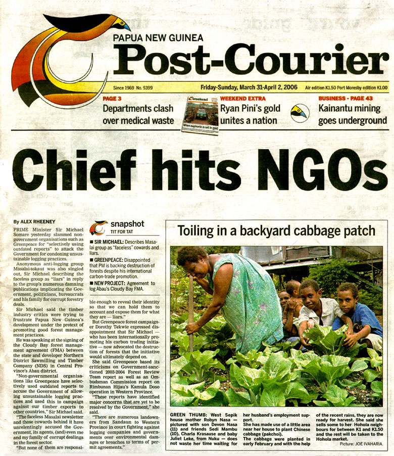 Post-Courier 31 March 2006